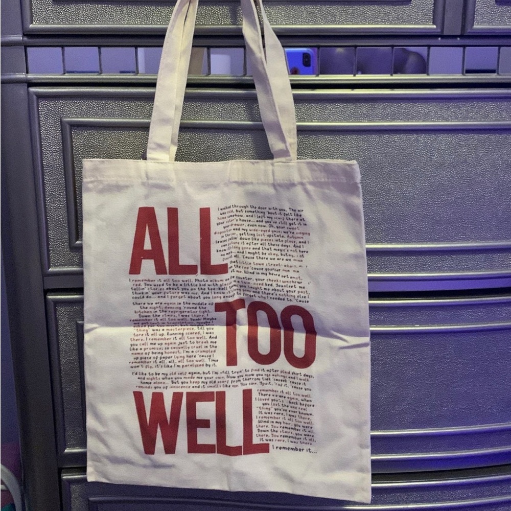 Taylor Swift Lyric Tote Bag